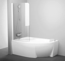 Vonios sienelė Ravak CVSK1 Rosa 140/150 K balta matinė+stiklas Transparent, 7QLM0E00Y1