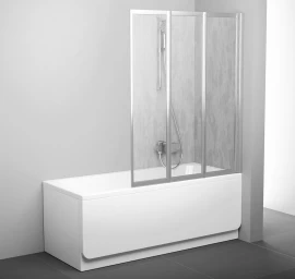 Vonios sienelė Ravak VS3 100 satin + Rain, 795P0U0041