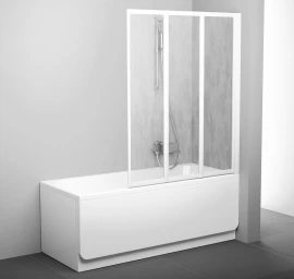 Vonios sienelė RAVAK VS3, 130x140cm balta ir plastikas Rain