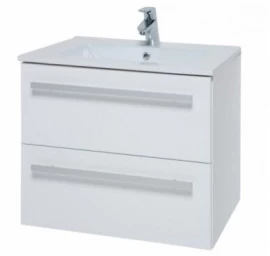Vonios spintelė su praustuvu SERENA 60 cm, balta blizgi 14113311