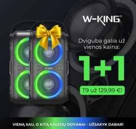 W-King T9 nešiojama Bluetooth kolonėlė viena perkant antra dovanu