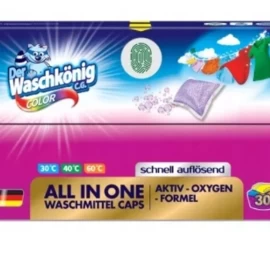 Waschkonig, Miltelių Kapsulės Skalbimo Dažams, 30 Vnt.