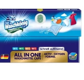 Waschkonig Universal Skalbimo Miltelių Kapsulės, 30 Vnt.