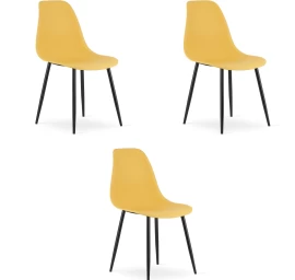 Wat Kėdė Garstyčių Spalvos / Juodos Kojos X 3