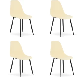 Wat Kėdė Kreminė / Juodos Kojos X 4