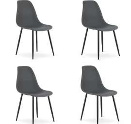 Wat Kėdė Tamsiai Pilka / Kojos Juodos X 4