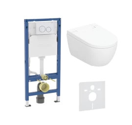 WC komplektas Geberit AquaClean Alba Basic su Duofix Delta 12 cm balta, AQAL12B00111