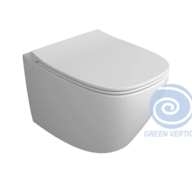 WC komplektas KJU18: pakabinamas WC puodas Juniper su soft close dangčiu