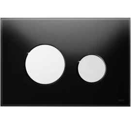 WC nuleidimo klavišas TECEloop, juodas stiklas/chromas 9240656
