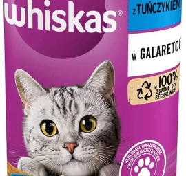 Whiskas 1+ šlapias kačių maistas, jautiena/lašiša/vištiena, 400g