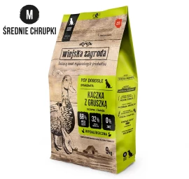 WIEJSKA ZAGRODA Duck with Pear M dry dog food 9kg