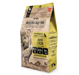 WIEJSKA ZAGRODA Turkey with goose M - dry dog food - 9kg