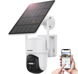 Wifi Kamera Su Valdymo Programa Android Ios Ir Led + Saulės Baterija 5w