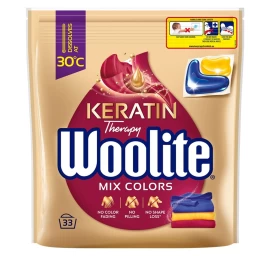 woolite Color Protection Skalbinių Skalbimo Kapsulės Su Keratinu, 33 Pakuotės