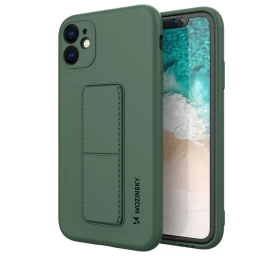 Wozinsky Kickstand Case Silikoninis Dėklas Su Stovu Samsung Galaxy A22 4g Tamsiai žalias