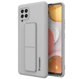 Wozinsky Kickstand Case Silikoninis Dėklas Su Stovu Samsung Galaxy A42 5g Pilkas