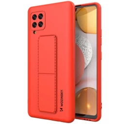 Wozinsky Kickstand Case Silikoninis Dėklas Su Stovu Samsung Galaxy A42 5g Raudonos Spalvos