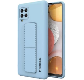 Wozinsky Kickstand Case Silikoninis Dėklas Su Stovu Samsung Galaxy A42 5g šviesiai Mėlynas