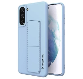 Wozinsky Kickstand Case Silikoninis Dėklas Su Stovu Samsung Galaxy S21+ 5g šviesiai Mėlynas