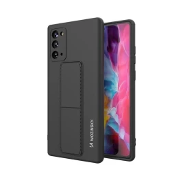 Wozinsky Kickstand Case Silikoninis Dėklas Su Stovu, Skirtas Samsung Galaxy Note 20, Juodas