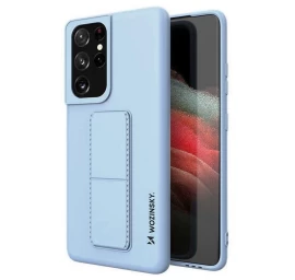 Wozinsky Kickstand Case Silikoninis Dėklas Su Stovu, Skirtas Samsung Galaxy S21 Ultra 5g šviesiai Mėlynas Wozinsky Kickstand Case Silikoninis Dėklas Su Stovu, Skirtas Samsung Galaxy S21 Ultra 5g šviesiai Mėlynas