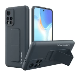 Wozinsky Kickstand Case Silikoninis Dėklas Su Stovu, Skirtas Xiaomi Poco M4 Pro 5g Navy Blue