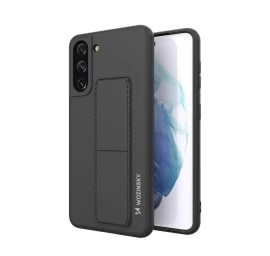 Wozinsky Kickstand Silikoninis Dėklas Samsung Galaxy S21+ 5g Juodas