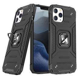 Wozinsky Ring Armor šarvuotas Hibridinis Dėklas + Magnetinis Laikiklis Iphone 13 Pro Juodas