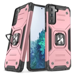 Wozinsky Ring Armor Tough Hybrid Case Cover + Magnetinis Laikiklis, Skirtas Samsung Galaxy S22+ (s22 Plus) Rose