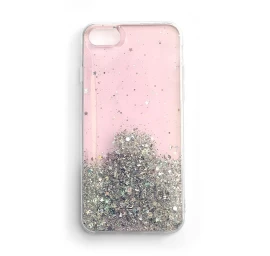 wozinsky Star Glitter Blizgus Dėklas samsung Galaxy S21+ 5g (s21 Plus 5g) Rožinis