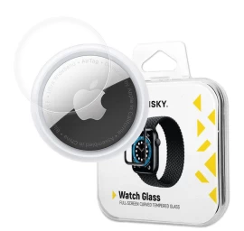 wozinsky Watch Glass Hibridinis Stiklas, Skirtas airtag, Juodas