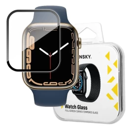 wozinsky Watch Glass Hibridinis Stiklas, Skirtas apple Watch 7/8/9 41 Mm, Juodas