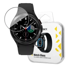 wozinsky Watch Glass Hibridinis Stiklas, Skirtas samsung Galaxy Watch 4/5 40 Mm, Juodas