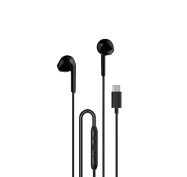 X3c Laidinės Ausinės Su Mikrofonu Ir Usb-c Nuotolinio Valdymo Pulteliu 1,2 M - Juodos Spalvos