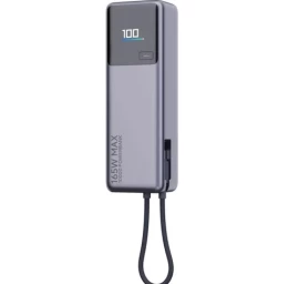 Xiaomi 165W Išorinė baterija (Power Bank) 10000mAh, integruotas kabelis, Pilka