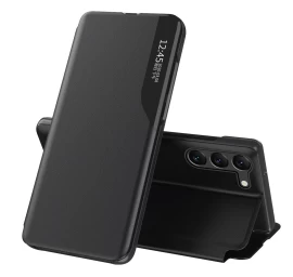 xiaomi Poco C65 / redmi 13c Skirtas eco Leather View Dėklas Su Atlenkiamu Dangteliu - Juodas