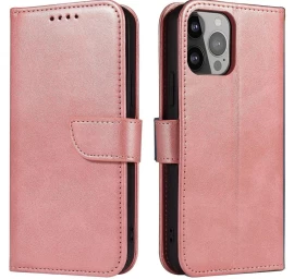 Xiaomi Redmi Note 12 Magnet Case Pink Flip Case Su Piniginės Dangteliu