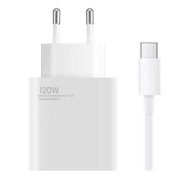 xiaomi Usb-a 120w 6a Tinklo įkroviklis Su Usb-c Kabeliu - Baltas