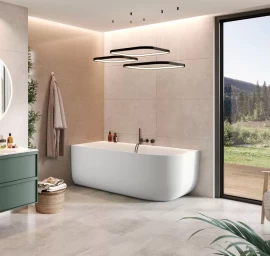 Xonyx™ kampinė vonia Balteco MARIN 170 L kairinė, 171x82x63 cm, balta matinė