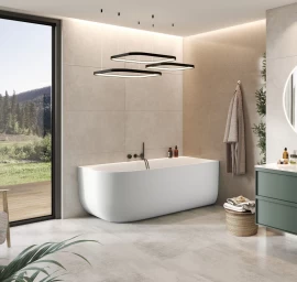 Xonyx™ kampinė vonia Balteco MARIN 170 R dešininė, 171x82x63 cm, balta matinė