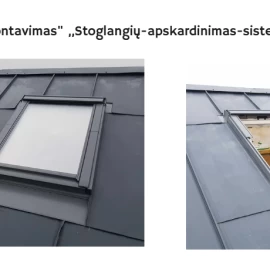 EDQ Stoglangiukas sistema – Velux stoglangių apskardinimas - ,,Stoglangiukas