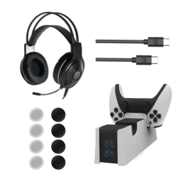 Žaidimų rinkinys Qware Starter Kit PS5, juoda/pilka (Ekspozicinė prekė)
