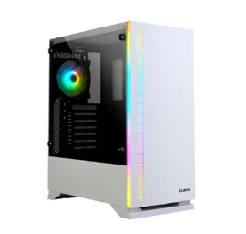 ZALMAN S5 WHITE ATX Mid Tower PC Case RGB fan T