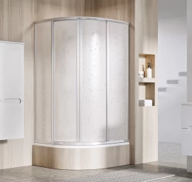 Žema dušo kabina Ravak Supernova SKCP4 80x80, Sabina satinas+plastikas Pearl 31144VU0011