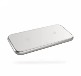zens Dual Aluminium Wireless Charger - Belaidis įkroviklis Dviem įrenginiams (2x10w) Su Galimybe įkrauti Trečią įrenginį