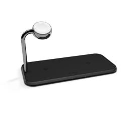 Zens Dual+watch - Aliumininis Belaidis įkroviklis Dviem įrenginiams Ir apple Watch (juodas)