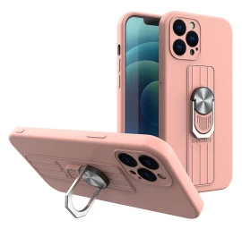 žiedinis Silikoninis Dėklas Su Pirštų Laikikliu Ir Stovu, Skirtas samsung Galaxy S22+ (s22 Plus), Rožinės Spalvos žiedinis Silikoninis Dėklas Su Pirštų Laikikliu Ir Stovu, Skirtas samsung Galaxy S22+ (s22 Plus), Rožinės Spalvos