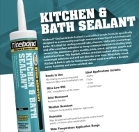 Baltas Hermetikas voniai ir virtuvei Titebond® Kitchen &amp; Bath Sealant